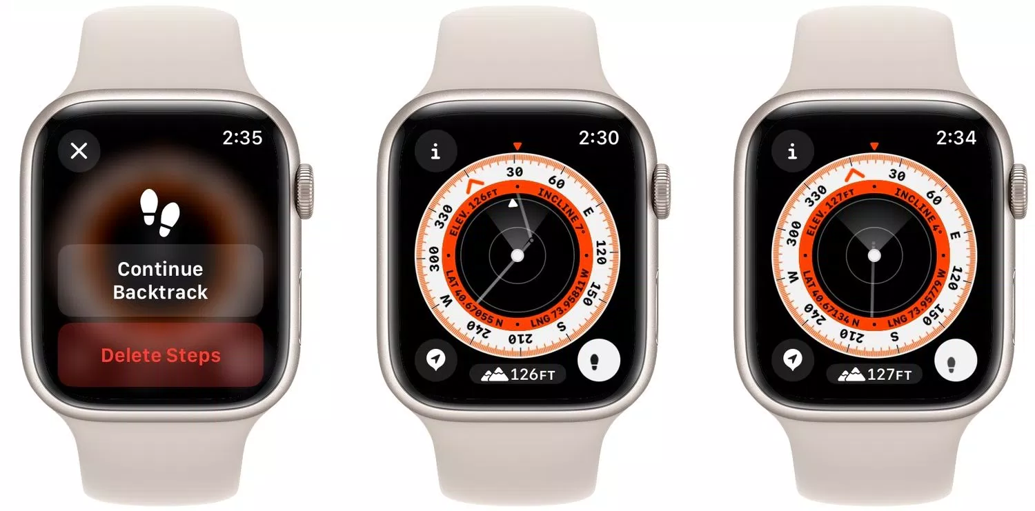 Tính năng Backtrack của Apple Watch (Ảnh: Internet)