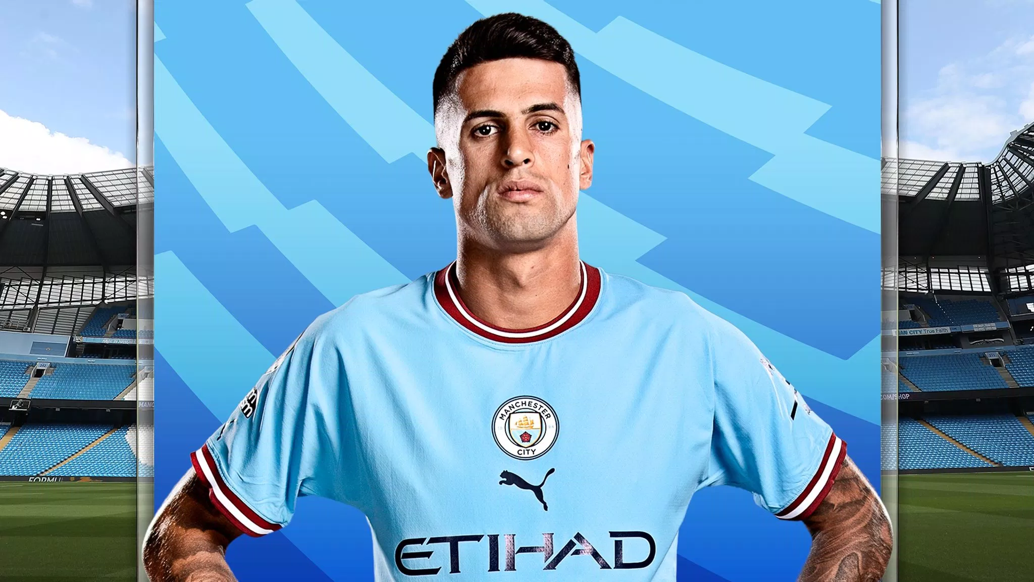 Cancelo trong màu áo Manchester City (ảnh: Internet) Cancelo trong màu áo Manchester City (ảnh: Internet)
