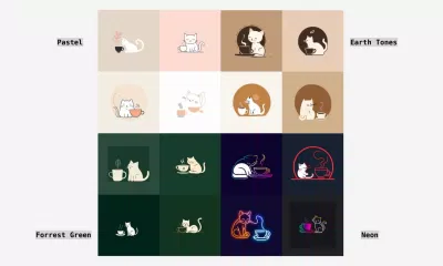 Các mẫu thiết kế logo có màu sắc khác nhau được tạo ra bằng Midjourney (Ảnh: Internet) Các mẫu thiết kế logo có màu sắc khác nhau được tạo ra bằng Midjourney (Ảnh: Internet)