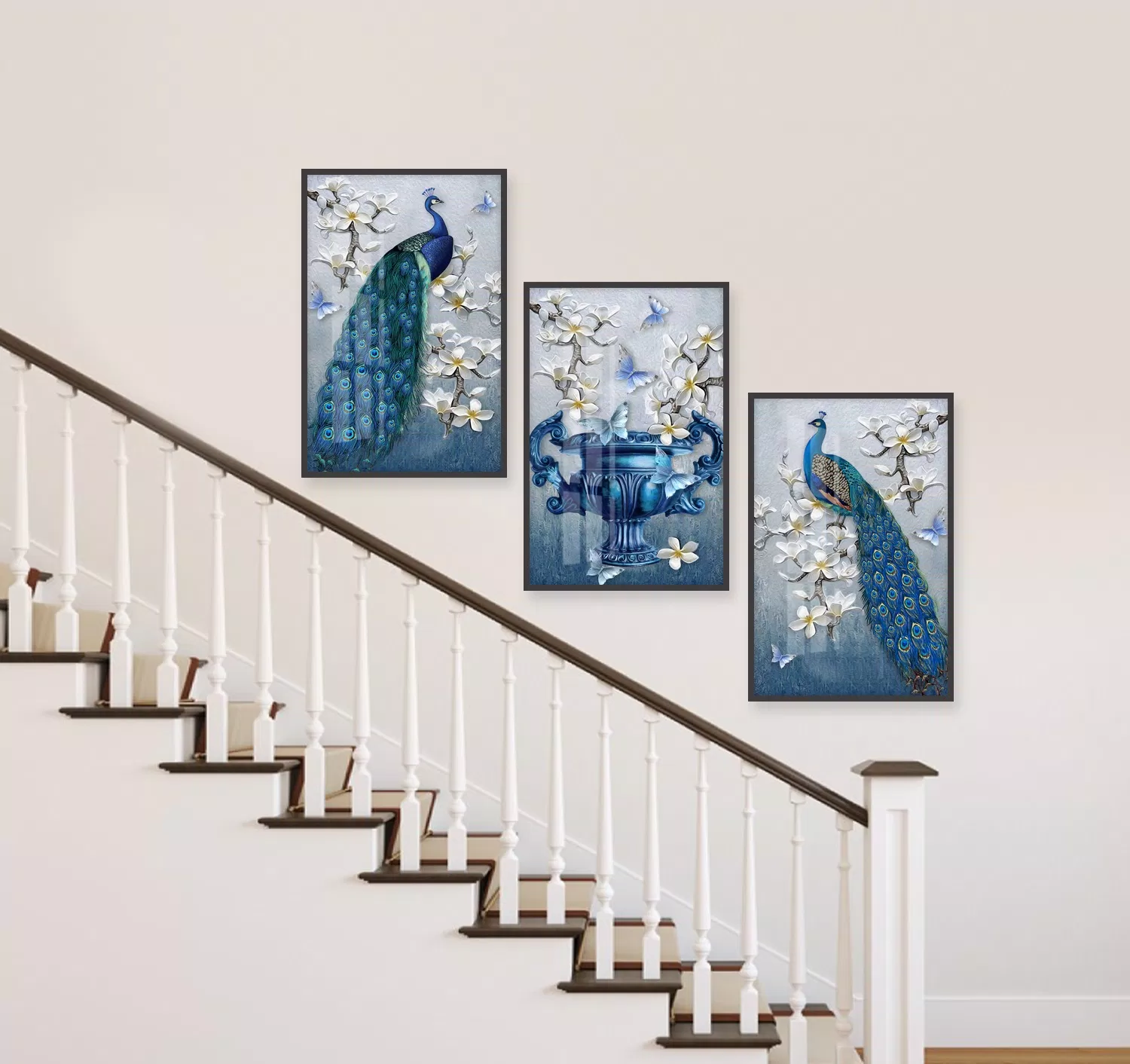 Các loại tranh treo cầu thang đẹp, may mắn (Ảnh: Internet) Các loại tranh treo cầu thang đẹp, may mắn (Ảnh: Internet)