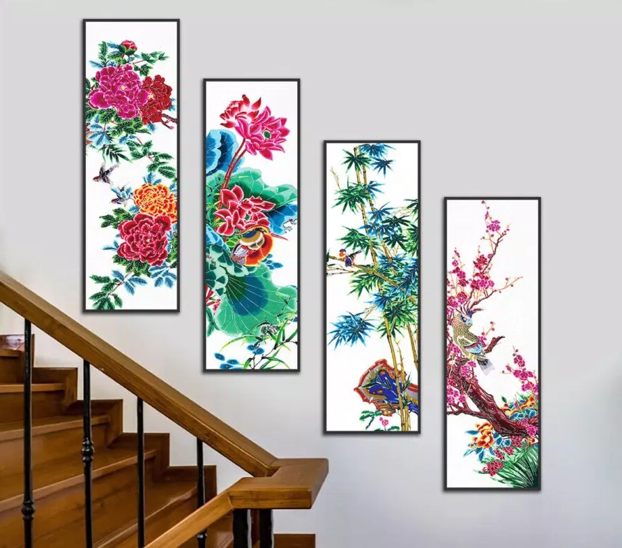 Các loại tranh treo cầu thang đẹp, may mắn (Ảnh: Internet) Các loại tranh treo cầu thang đẹp, may mắn (Ảnh: Internet)