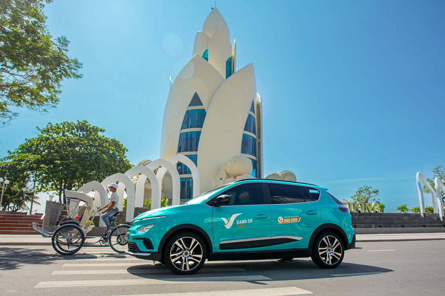 Taxi Xanh SM tại Nha Trang. (Nguồn: Internet) Taxi Xanh SM tại Nha Trang. (Nguồn: Internet)