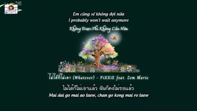 (Vietsub - Engsub) ไม่ได้ก็ไม่เอา Không Được Thì Không Cần Nữa (Whatever) - PiXXiE feat. Zom Marie ( ảnh: internet).