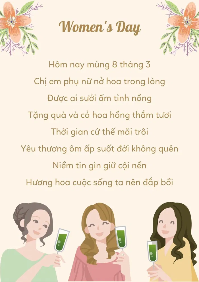 Những bài thơ về ngày 8/3 tặng vợ