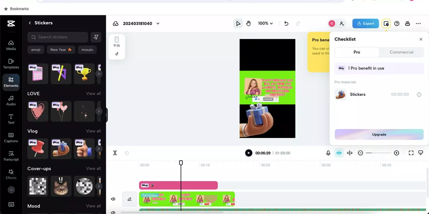 Giao diện của CapCut Pro với nhiều tính năng cao cấp (Ảnh: Internet) Giao diện của CapCut Pro với nhiều tính năng cao cấp (Ảnh: Internet)