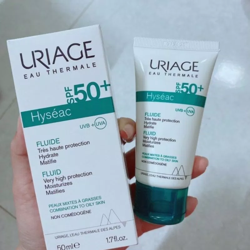 Kem chống nắng Uriage Hyséac Fluide SPF 50+ không gây kich ứng, mẩn đỏ trên da (Nguồn: Internet)