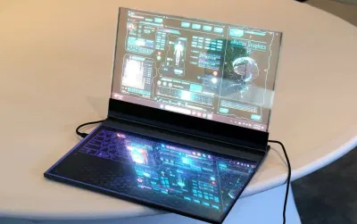 Laptop màn hình trong suốt của Lenovo (Ảnh: Internet) Laptop màn hình trong suốt của Lenovo (Ảnh: Internet)