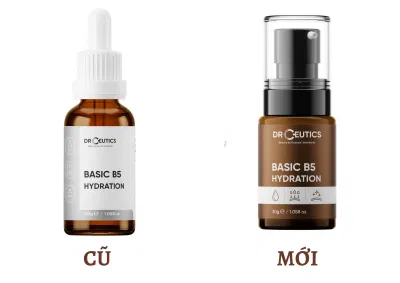 Thiết kế tinh chất Drceutics Basic B5 Hydration Serum đã được thay đổi (Ảnh: Internet).