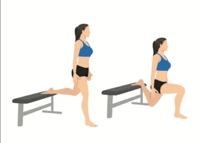 Bài tập squat kiểu Bungari (Ảnh: Internet) Bài tập squat kiểu Bungari (Ảnh: Internet)