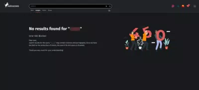 Công cụ tìm kiếm Swisscows chặn tìm kiếm từ khóa thô lỗ (Ảnh: Internet) Công cụ tìm kiếm Swisscows chặn tìm kiếm từ khóa thô lỗ (Ảnh: Internet)