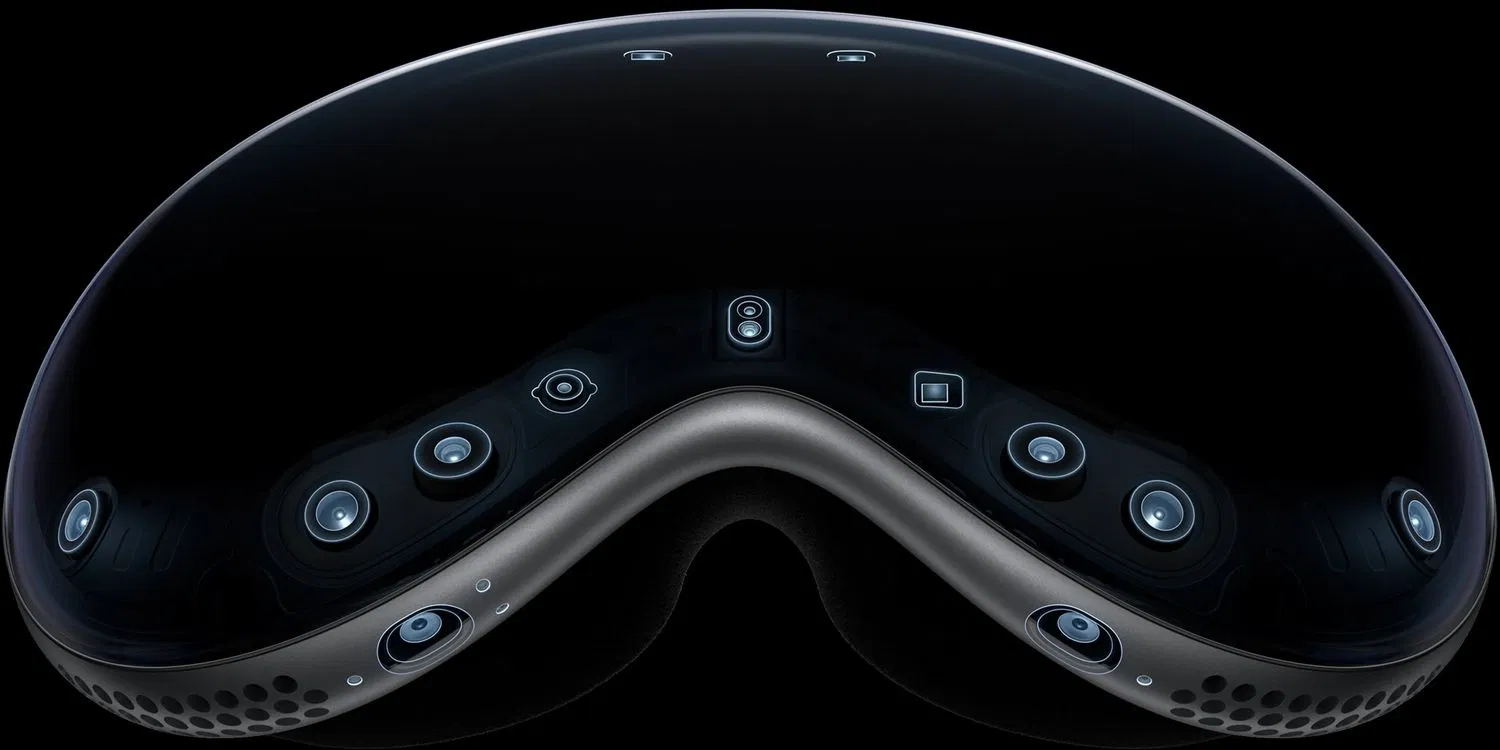 Các cảm biến bên ngoài, camera và micrô được trang bị trên Vision Pro (Ảnh: Internet) Các cảm biến bên ngoài, camera và micrô được trang bị trên Vision Pro (Ảnh: Internet)