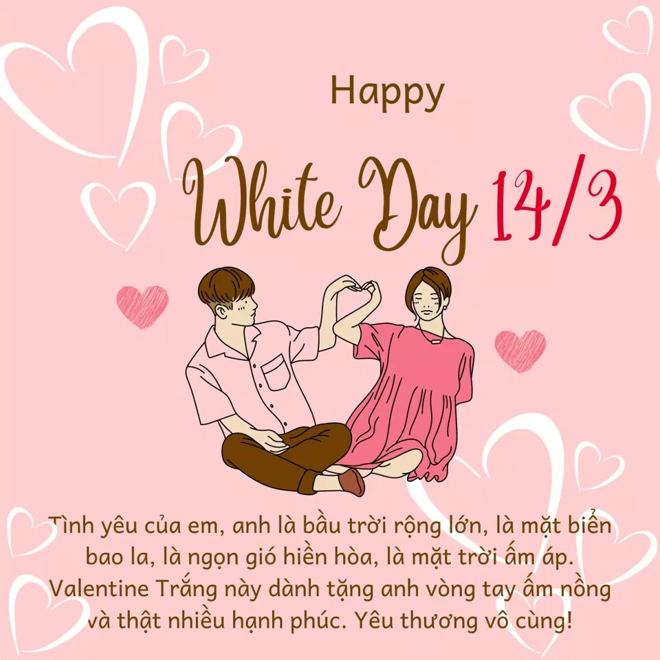 Lời chúc ngày Valentine Trắng 14/3 tặng bạn trai