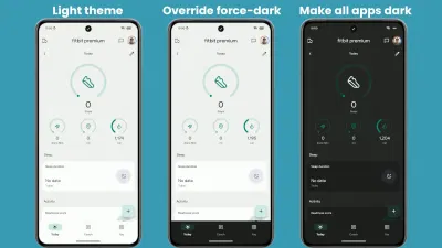 Một số hình ảnh về chế độ “Make all app dark” của Google (Ảnh: Internet) Một số hình ảnh về chế độ “Make all app dark” của Google (Ảnh: Internet)