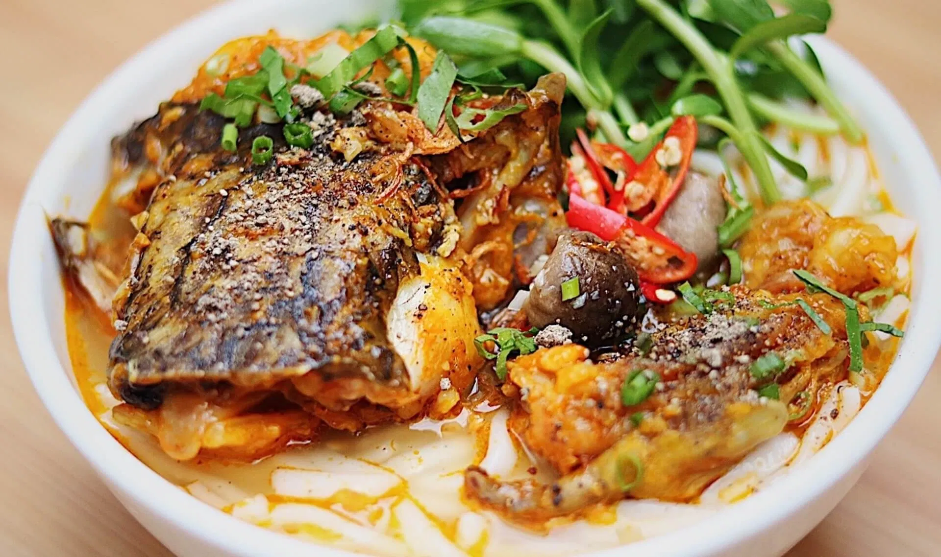 Món bánh canh cá lóc tại quán ( Ảnh: Internet )