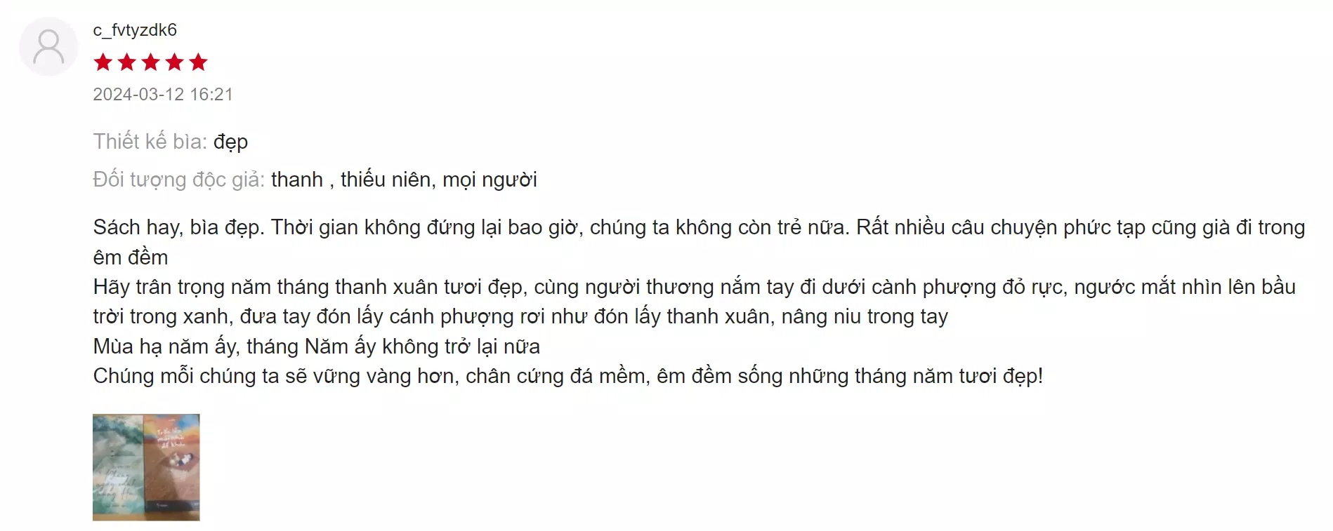 Cảm nhận đánh giá của bạn đọc về cuốn sách ( Ảnh: BlogAnChoi )