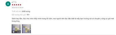 Cảm nhận đánh giá của bạn đọc về cuốn sách ( Ảnh: BlogAnChoi )