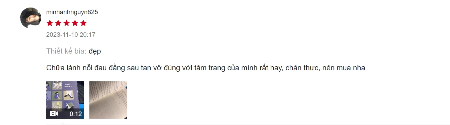 Cảm nhận đánh giá của bạn đọc về cuốn sách ( Ảnh: BlogAnChoi )