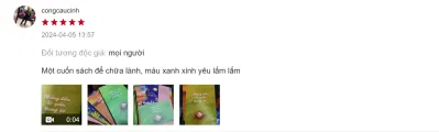 Cảm nhận đánh giá của bạn đọc về cuốn sách ( Ảnh: BlogAnChoi )