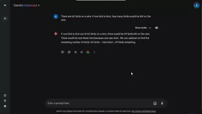 Gemini trả lời câu đố mẹo (Ảnh: Internet) Gemini trả lời câu đố mẹo (Ảnh: Internet)