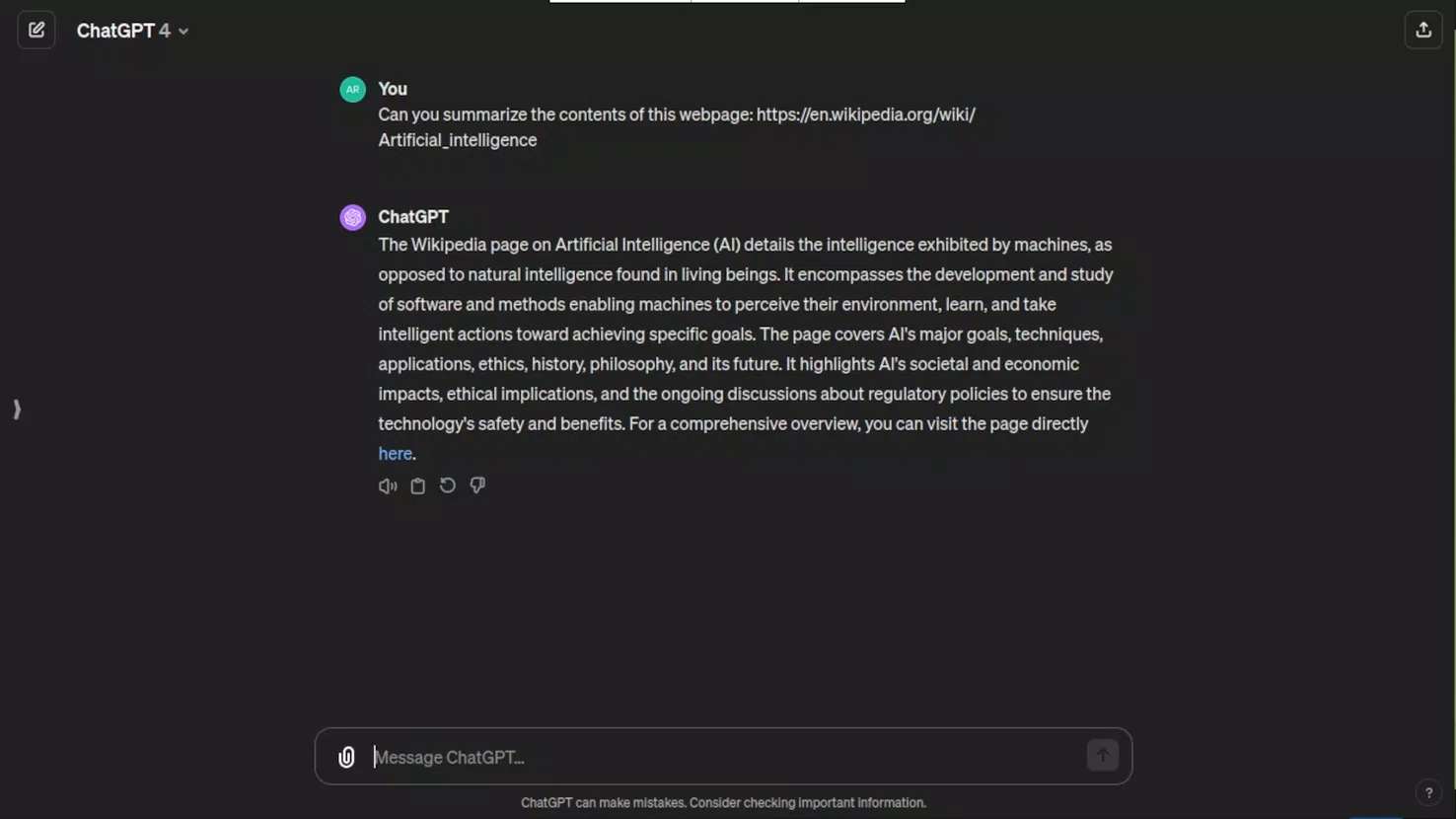 ChatGPT tóm tắt nội dung trang web (Ảnh: Internet) ChatGPT tóm tắt nội dung trang web (Ảnh: Internet)