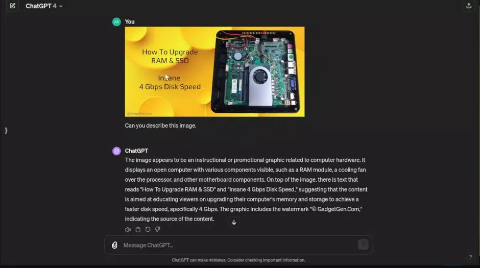 ChatGPT tóm tắt nội dung hình ảnh (Ảnh: Internet) ChatGPT tóm tắt nội dung hình ảnh (Ảnh: Internet)