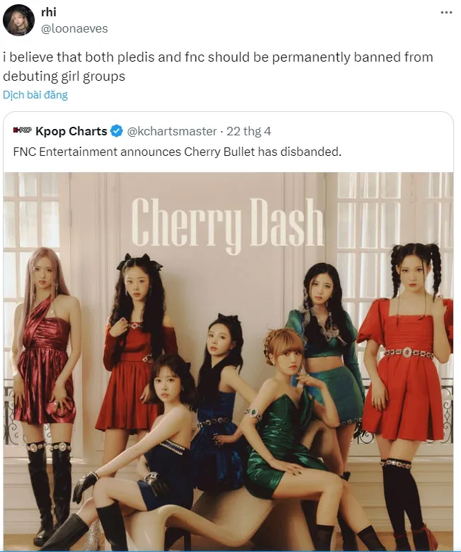 Netizen cho rằng AOA, Cherry Bullet sẽ thành công lớn nếu không có FNC (Ảnh: Internet)