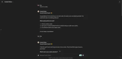 Chơi game Cookie Clicker trong ChatGPT (Ảnh: Internet) Chơi game Cookie Clicker trong ChatGPT (Ảnh: Internet)