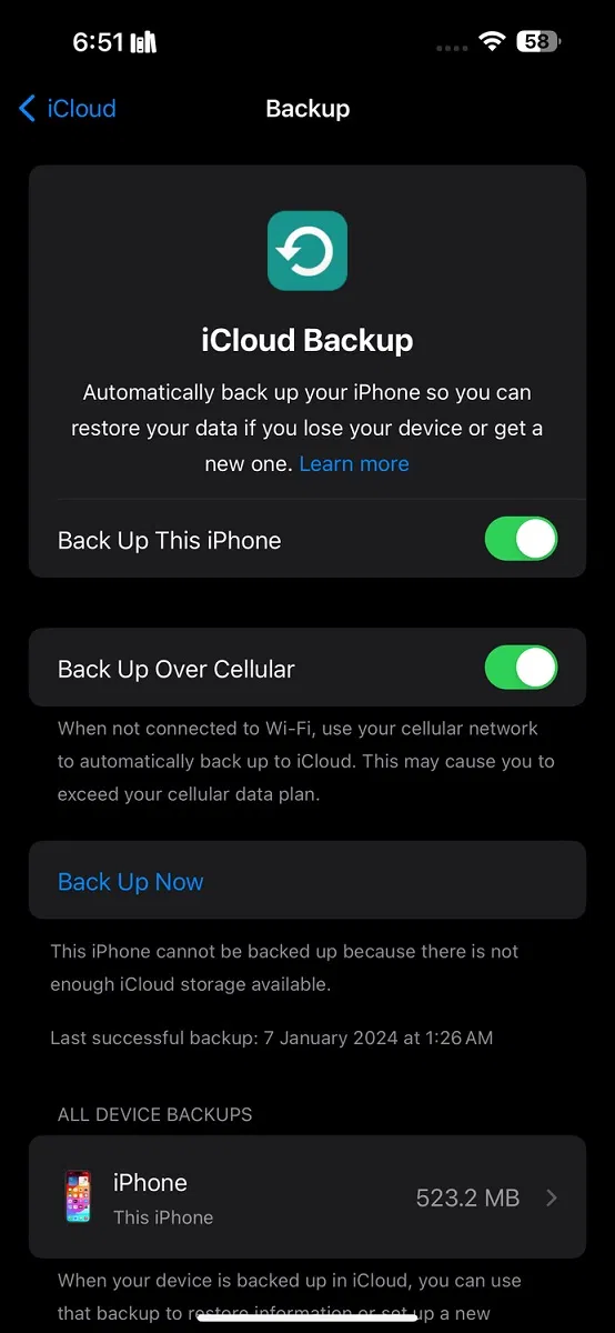 Sao lưu dữ liệu iPhone (Ảnh: Internet) Sao lưu dữ liệu iPhone (Ảnh: Internet)