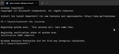 Chạy kiểm tra file hệ thống trong Command Prompt của Windows 11 (Ảnh: Internet) Chạy kiểm tra file hệ thống trong Command Prompt của Windows 11 (Ảnh: Internet)