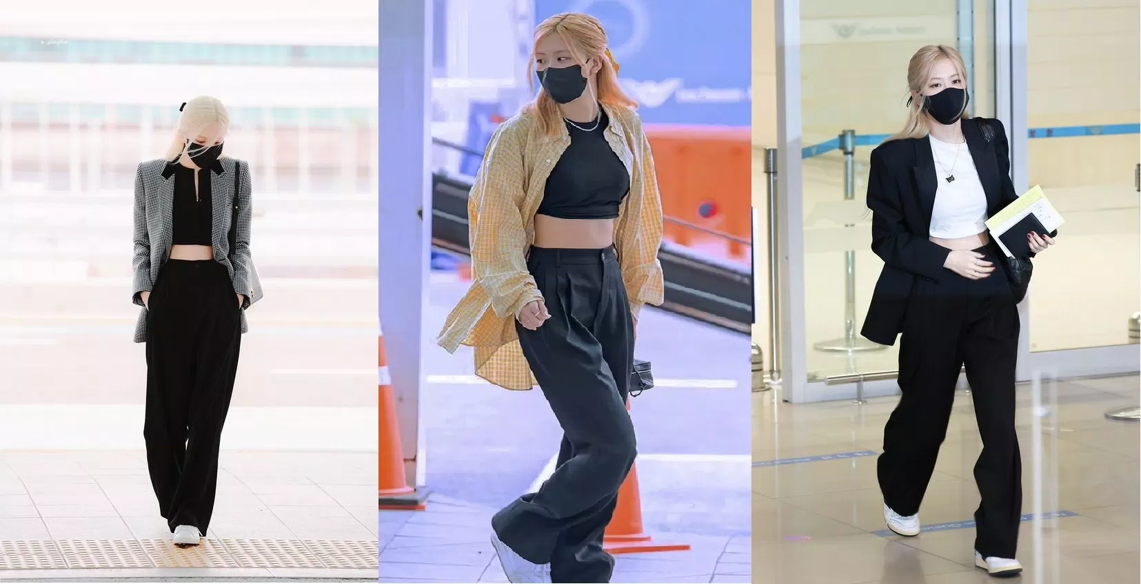 Croptop kết hợp cùng quần dài cực xinh như Rosé- Blackpink (Nguồn: Internet)(Nguồn: Internet)