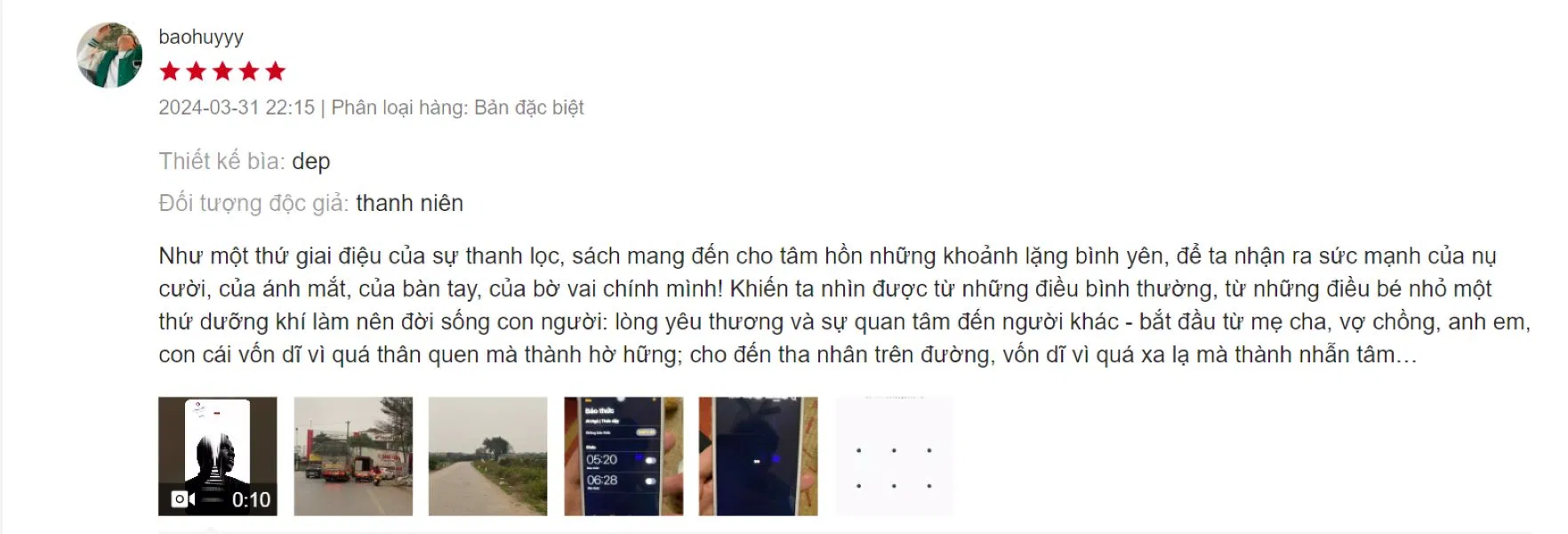 Cảm nhận đánh giá của bạn đọc về cuốn sách ( Ảnh: BlogAnChoi )