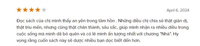 Đánh giá bạn đọc về Cảm ơn vì đã cạnh bên. (Nguồn: Goodreads) Đánh giá bạn đọc về Cảm ơn vì đã cạnh bên. (Nguồn: Goodreads)