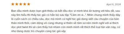 Đánh giá của bạn đọc Cảm ơn vì đã cạnh bên. (Nguồn: Goodreads) Đánh giá của bạn đọc Cảm ơn vì đã cạnh bên. (Nguồn: Goodreads)