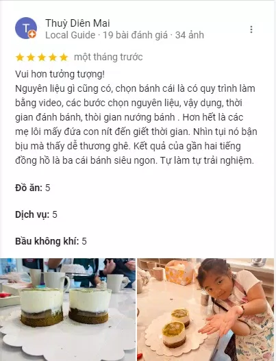 Các bé rất hào hứng khi trải nghiệm làm bánh tại IdiM.