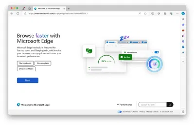 Trình duyệt Edge hiển thị trang chủ Edge trên máy Mac (Ảnh: Internet) Trình duyệt Edge hiển thị trang chủ Edge trên máy Mac (Ảnh: Internet)