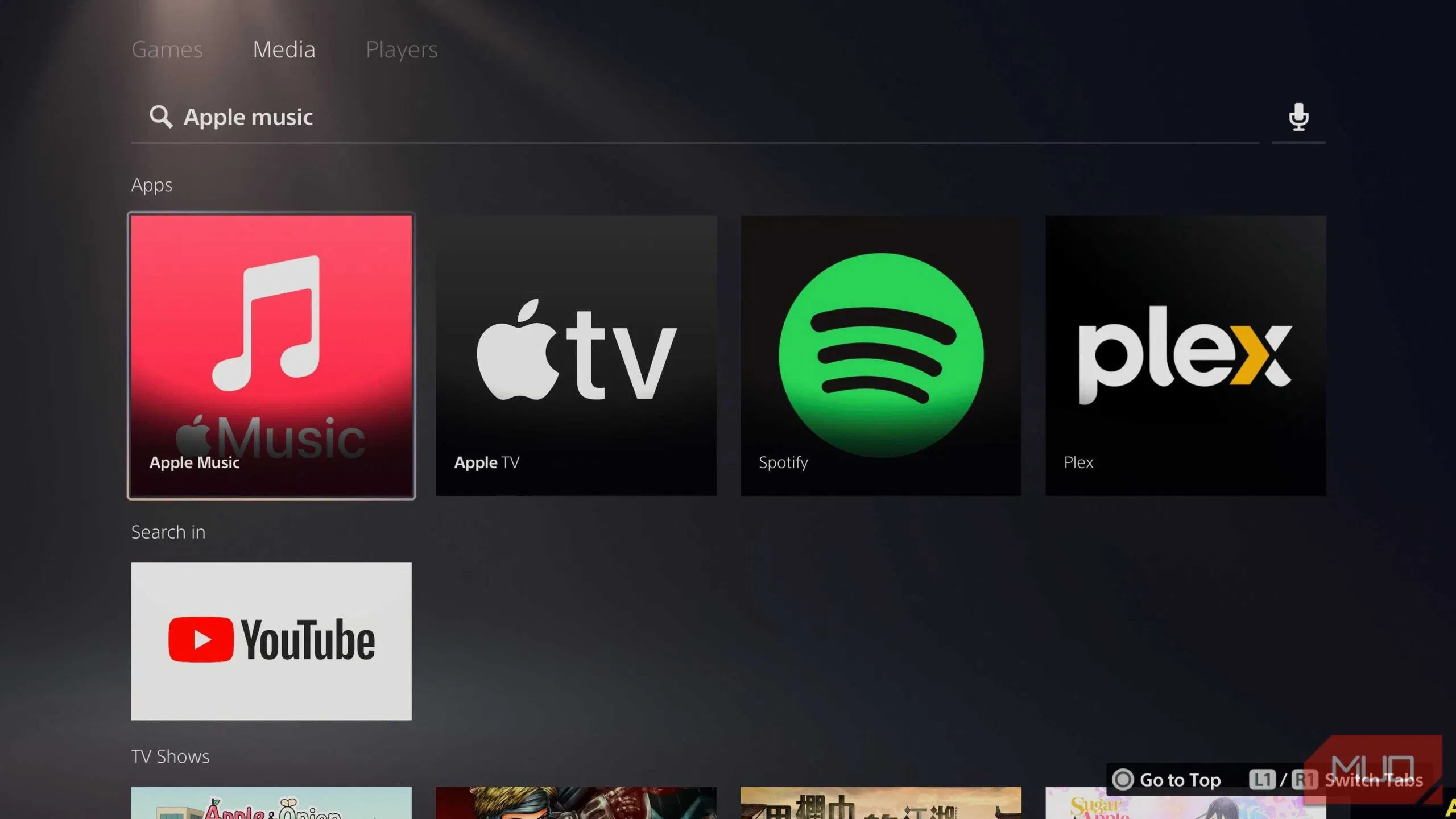 Ứng dụng Apple Music trên máy PS5 (Ảnh: Internet) Ứng dụng Apple Music trên máy PS5 (Ảnh: Internet)