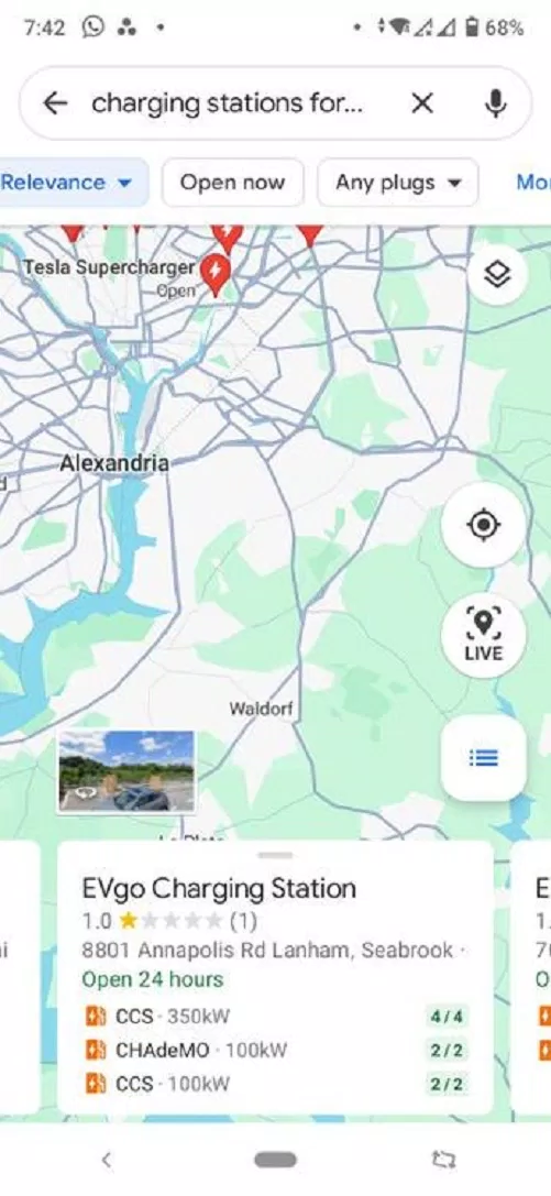 Tìm tên trạm sạc xe điện trên Google Maps (Ảnh: Internet) Tìm tên trạm sạc xe điện trên Google Maps (Ảnh: Internet)