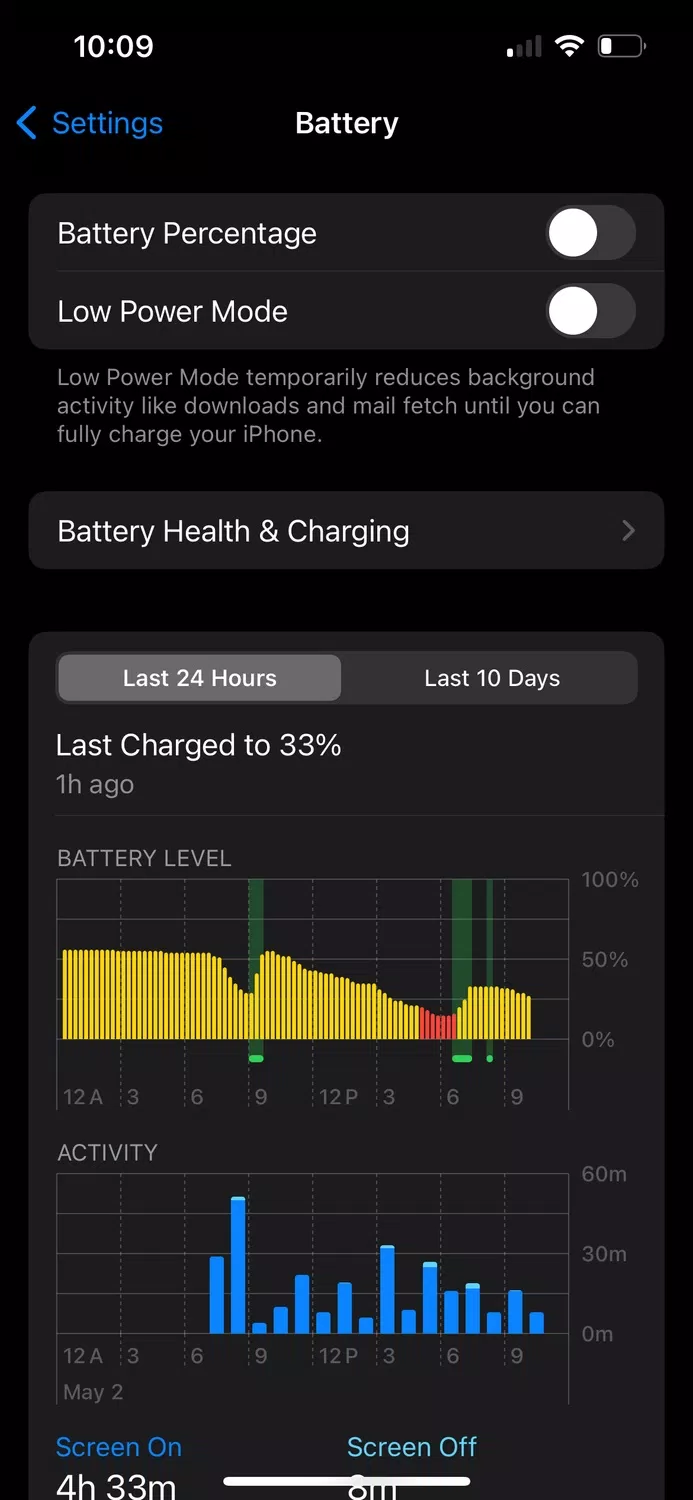 Chế độ năng lượng thấp của iPhone (Ảnh: Internet)