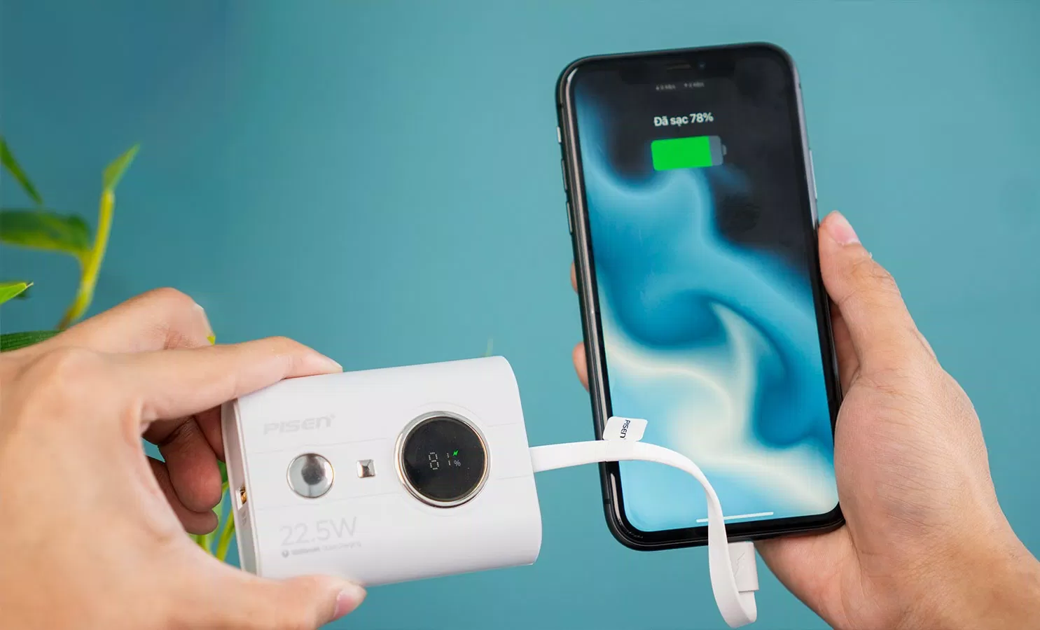 Pisen Quick 22,5W hỗ trợ sạc nhanh 20W cho iPhone (Ảnh: Internet)