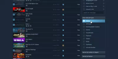 Chọn bộ lọc Games (Ảnh: Internet) Chọn bộ lọc Games (Ảnh: Internet)