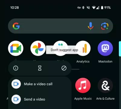 Android 15 Beta 2, Google đã giới thiệu một tùy chọn mới cho Pixel Launcher, cho phép người dùng tắt tính năng đề xuất ứng dụng (Ảnh: Internet) Android 15 Beta 2, Google đã giới thiệu một tùy chọn mới cho Pixel Launcher, cho phép người dùng tắt tính năng đề xuất ứng dụng (Ảnh: Internet)