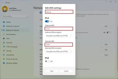 Cách đổi DNS trong Windows 11 bằng setting (Ảnh: Internet)