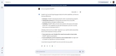 Đặt câu hỏi cho chatbot AI Gemini của Google (Ảnh: Internet) Đặt câu hỏi cho chatbot AI Gemini của Google (Ảnh: Internet)