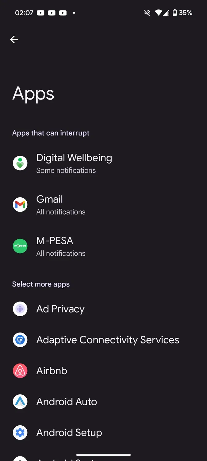 Chọn các ứng dụng được phép hiển thị thông báo (Ảnh: Internet) Chọn các ứng dụng được phép hiển thị thông báo (Ảnh: Internet)