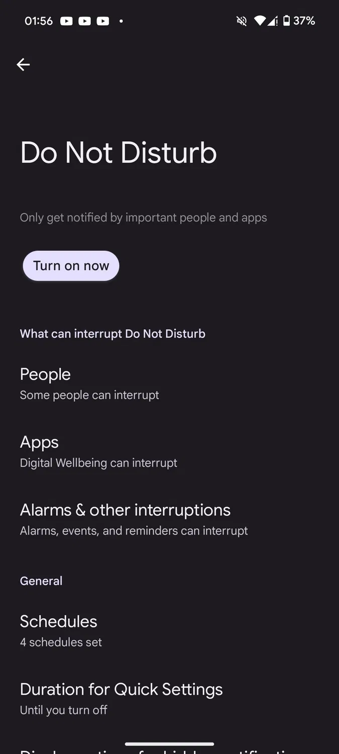 Tính năng Không làm phiền trong điện thoại Android (Ảnh: Internet) Tính năng Không làm phiền trong điện thoại Android (Ảnh: Internet)