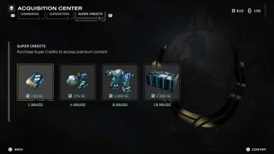 Mua Super Credits trong cửa hàng của game Helldivers 2 (Ảnh: Internet) Mua Super Credits trong cửa hàng của game Helldivers 2 (Ảnh: Internet)