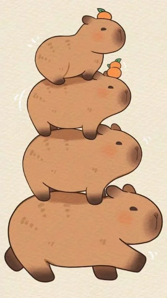 Hình nền capybara "cute xỉu" (Ảnh: Internet)