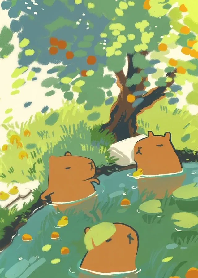 Hình nền capybara "cute xỉu" (Ảnh: Internet) Hình nền capybara "cute xỉu" (Ảnh: Internet)