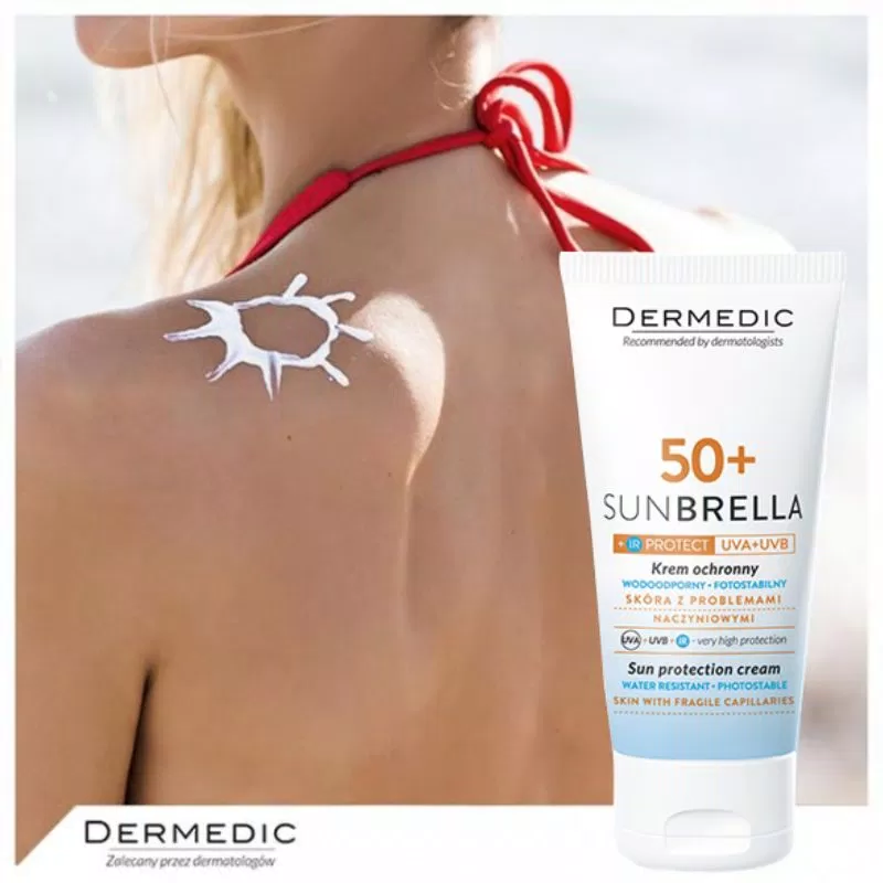 Công dụng của kem chống nắng Dermedic Sunbrella SPF 50+ Sun Protection Cream Skin With Fragile Capillaries (Nguồn: Internet)