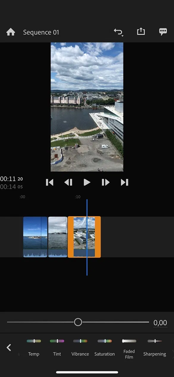 Chỉnh sửa màu trong Premiere Rush (Ảnh: Internet) Chỉnh sửa màu trong Premiere Rush (Ảnh: Internet)
